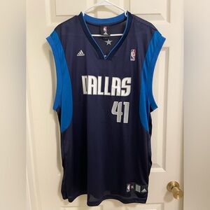 VTG NBA Adidas Dallas Mavericks Dirk Nowitzki Jersey Mens XL 41‎